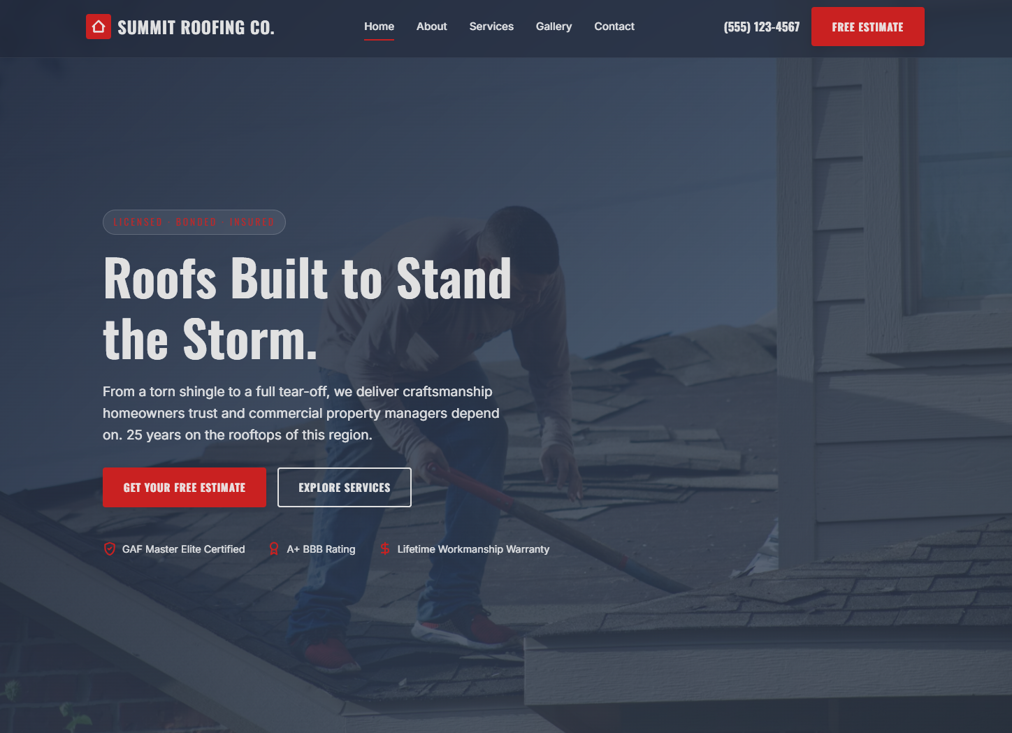 Summit Roofing Template